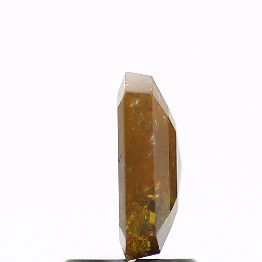 1.39 Carat Natural Yellow Emerald Salt and Pepper Diamond 7.9 MM