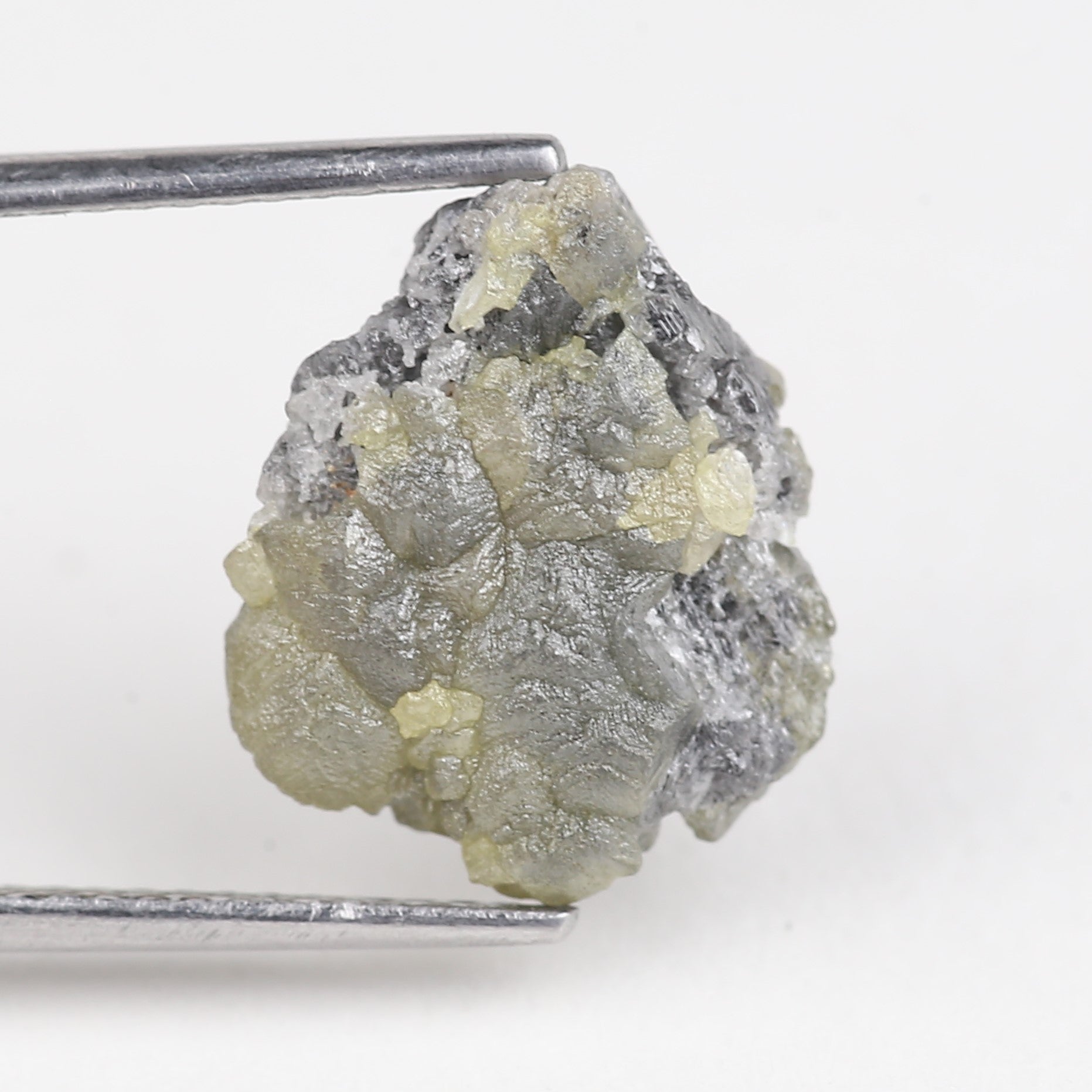 5 Carat Natural Rough Grey Yellow Diamond 13.56 MM