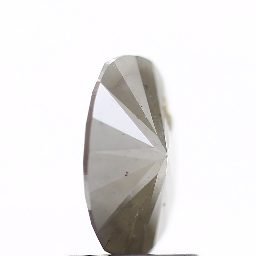 0.99 Carat Gray Oval Brilliant Cut Natural Diamond 8.3 MM