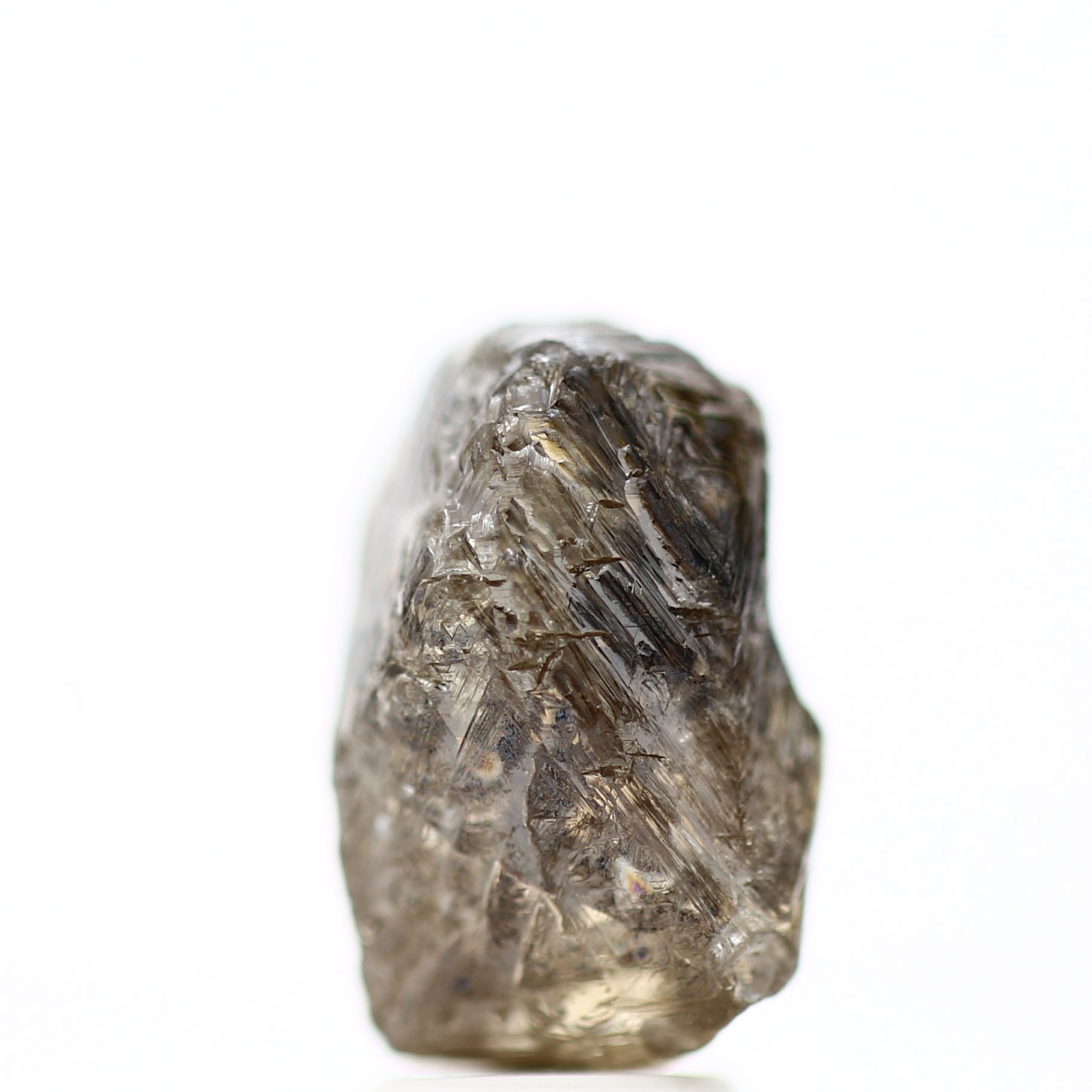 6.48 Carat Fancy Brown Crystal Raw Rough Natural Diamond 12.14 MM - Blackdiamond