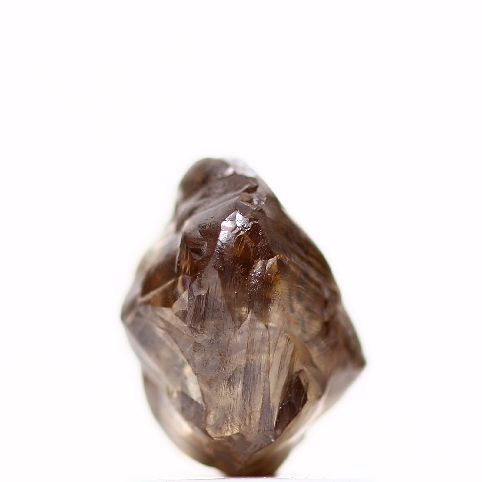 1.48 Carat Raw Uncut Diamond Natural Brown Rough Diamond 7 MM - Blackdiamond