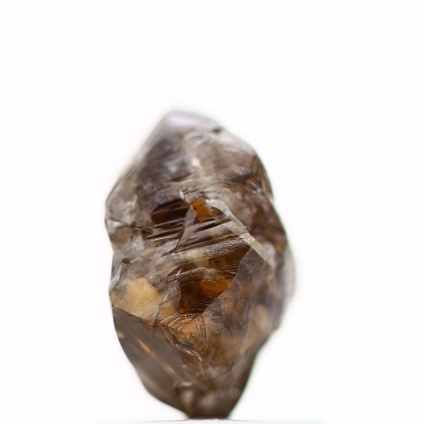 1.37 Carat Uncut Raw Diamond Brown Rough Natural Diamond 7.90 MM - Blackdiamond