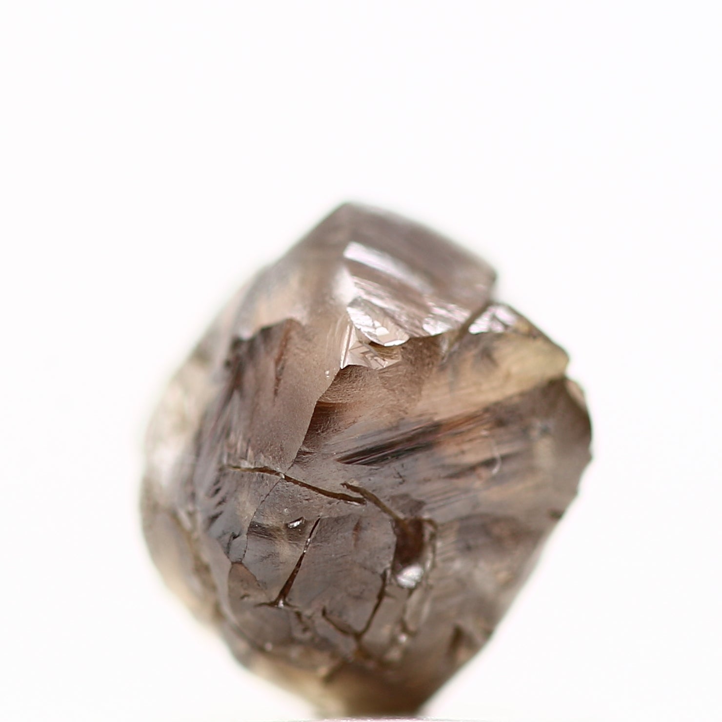 1.15 Carat Natural Fancy Brown Crystal Rough Diamond 5.80 MM - Blackdiamond