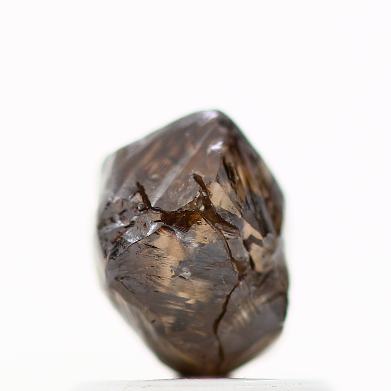 1.08 Carat Natural Chocolate Brown Uncut Rough Diamond 6.10 MM - Blackdiamond