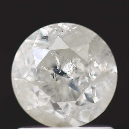 1.06 Carat Natural Icy White Round Cut Real Salt Pepper Diamond 6.2 MM - Blackdiamond