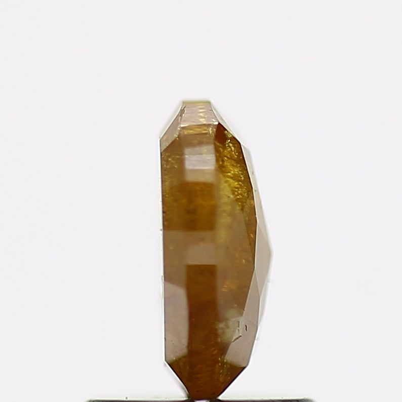 1.09 Carat Natural Fancy Yellow Oval Cut Salt Pepper Diamond 7.2 MM