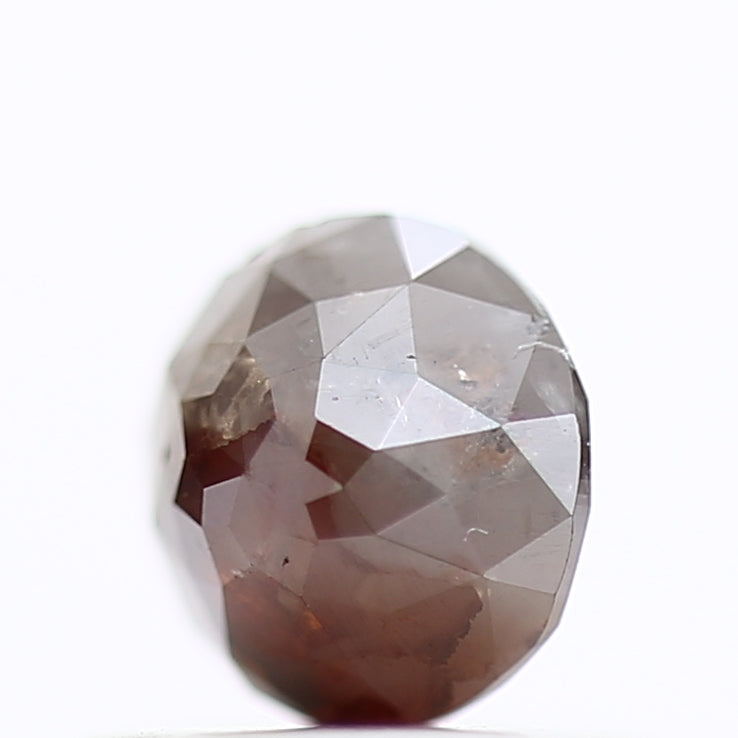 0.59 Carat Red Brilliant Rosecut Salt And Pepper Diamond 4.97 MM