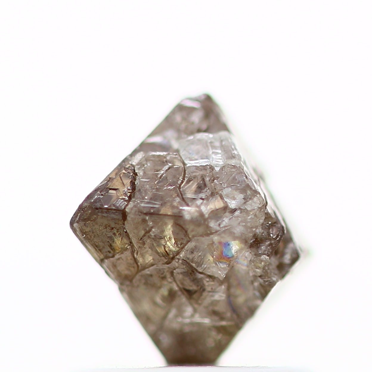 1.06 Carat Brown Octahedron Raw Natural Rough Diamond 6.5 MM - Blackdiamond