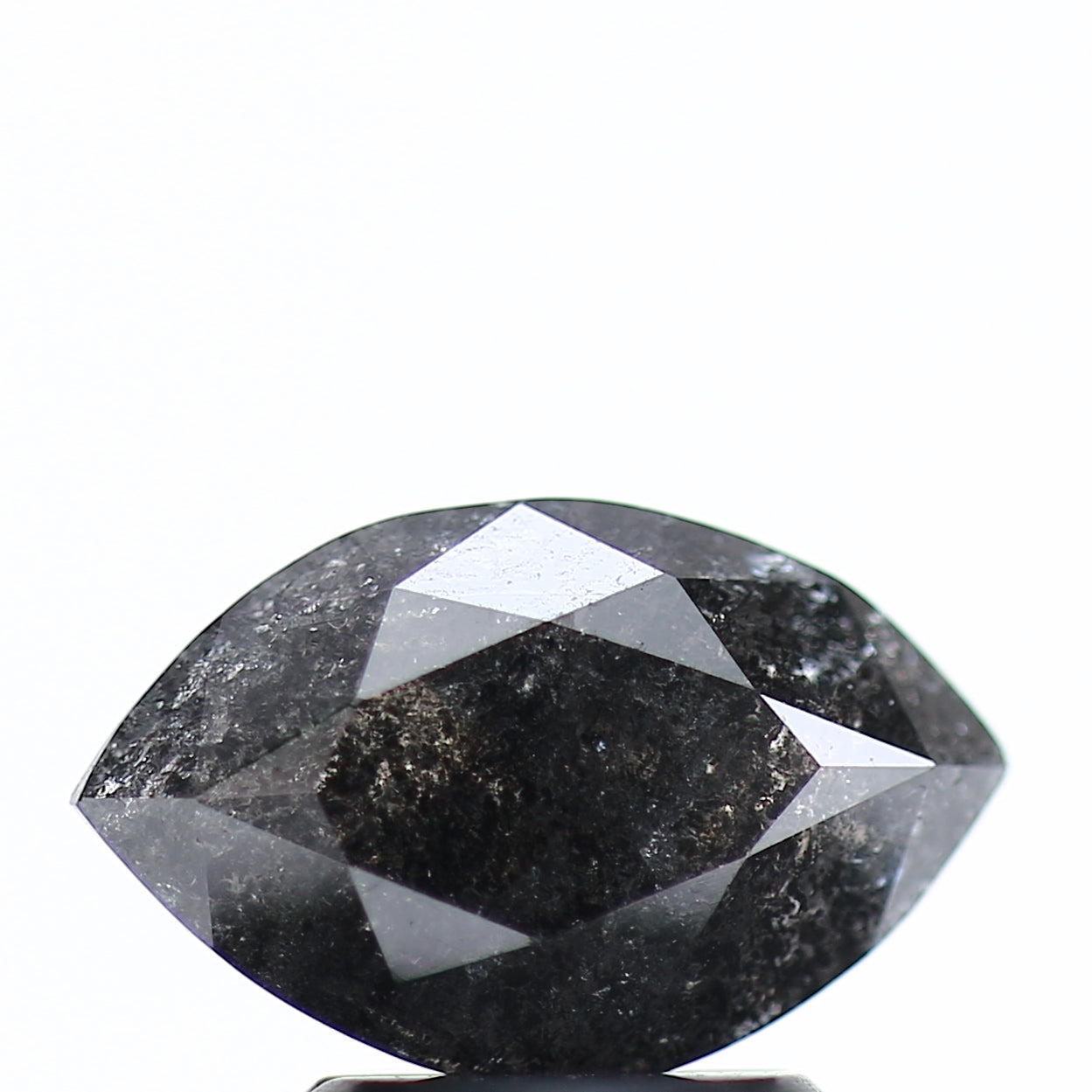 1.88 Ct Marquise Black Cut Salt & Pepper Diamond 10.58 MM