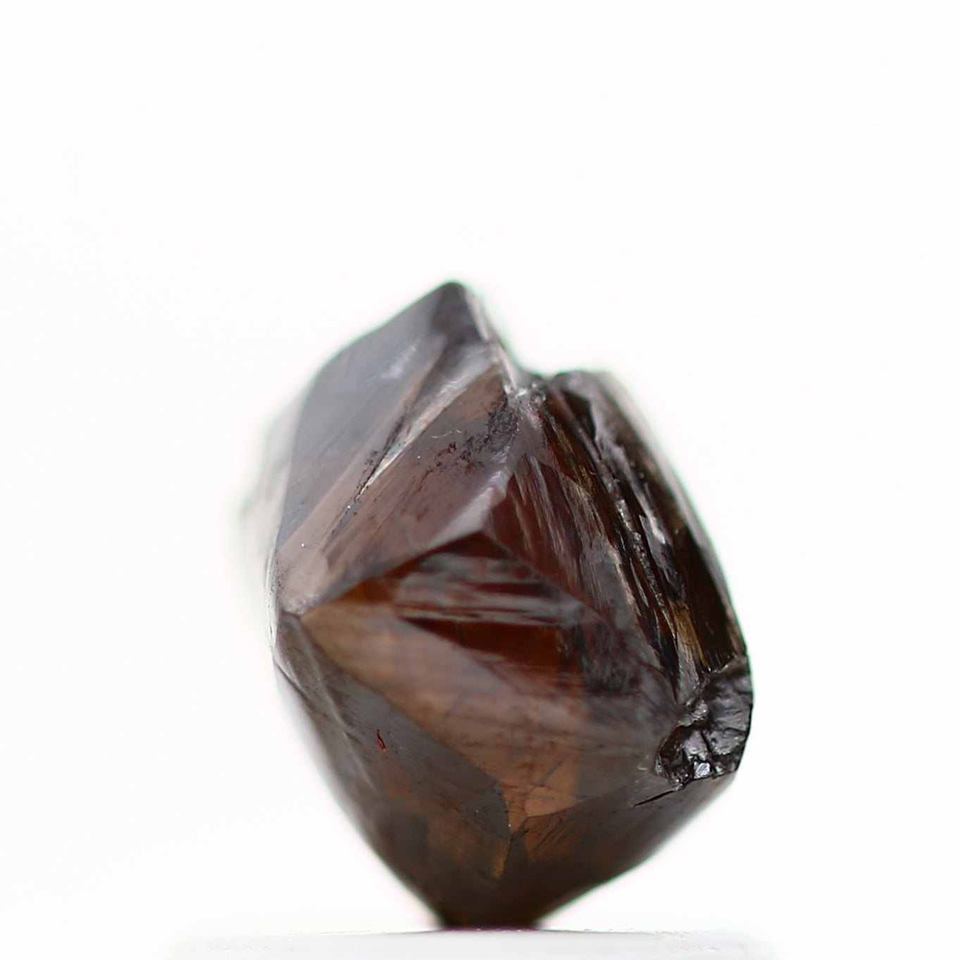 1.30 Carat Natural Octahedron Cognac Brown Rough Diamond 5.80 MM - Blackdiamond