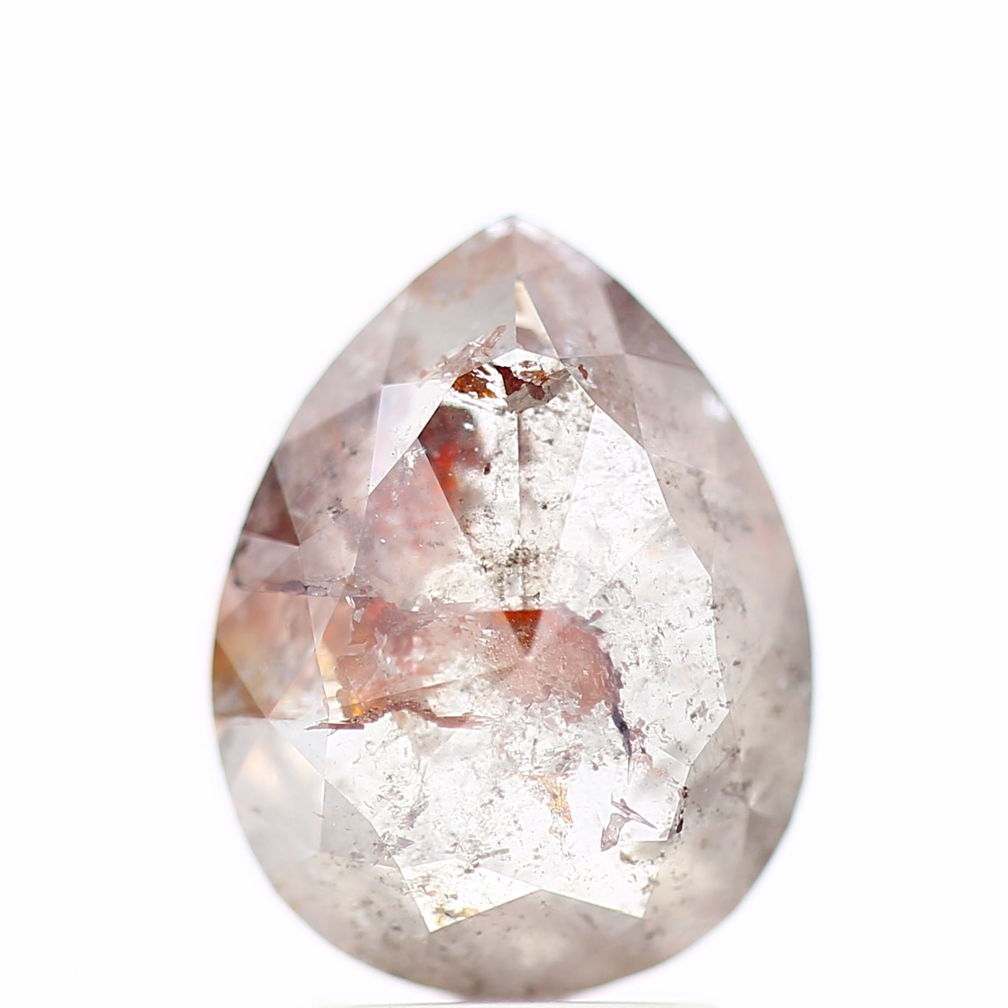 3.77 Carat Natural Pear Fancy Red Salt and Pepper Diamond SDM11700