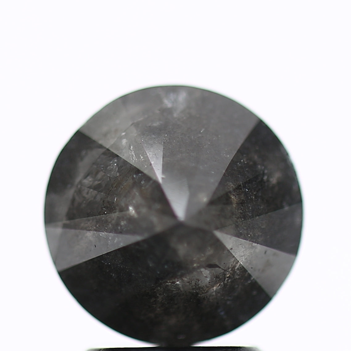 3 Carat Natural Fancy Gray Round Loose Salt and Pepper Diamond 8.3 MM