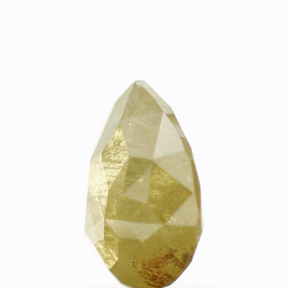 0.69 Carat Natural Pear Rustic Yellow Rose Cut Loose Diamond SDM379