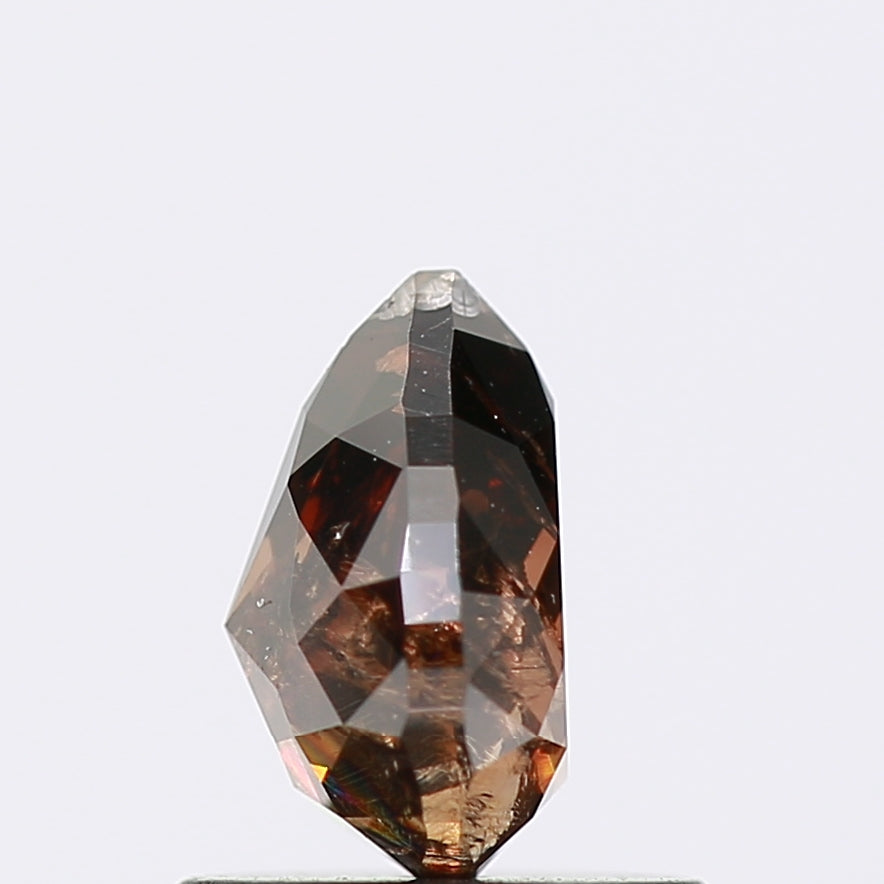 0.95 Carat Pear Shape Fancy Cognac Rose Cut Natural Diamond SDM1190