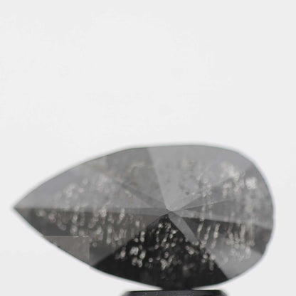 2.95 Carat Natural Black Pear Cut Diamond 14.50 MM