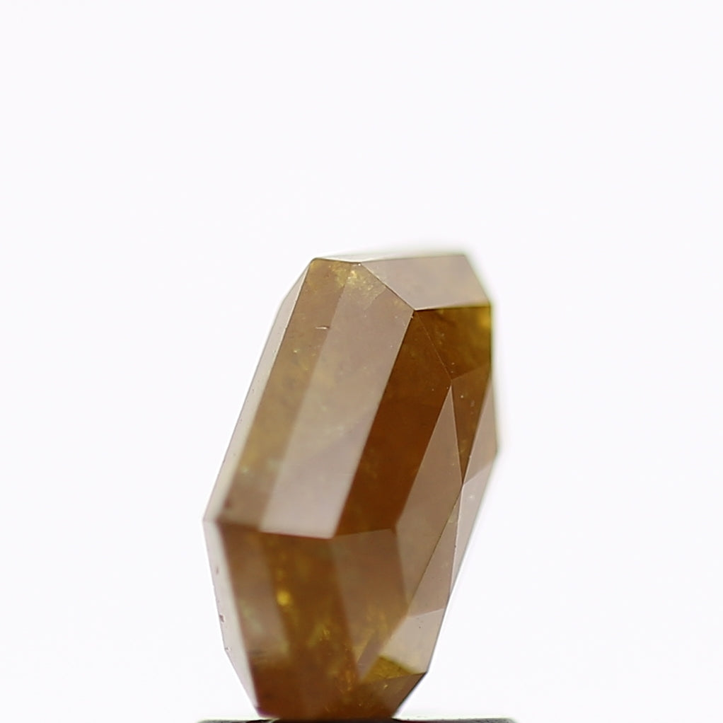 1.91 Carat Elongated Hexagon Salt and Pepper Diamond Yellow 10 MM