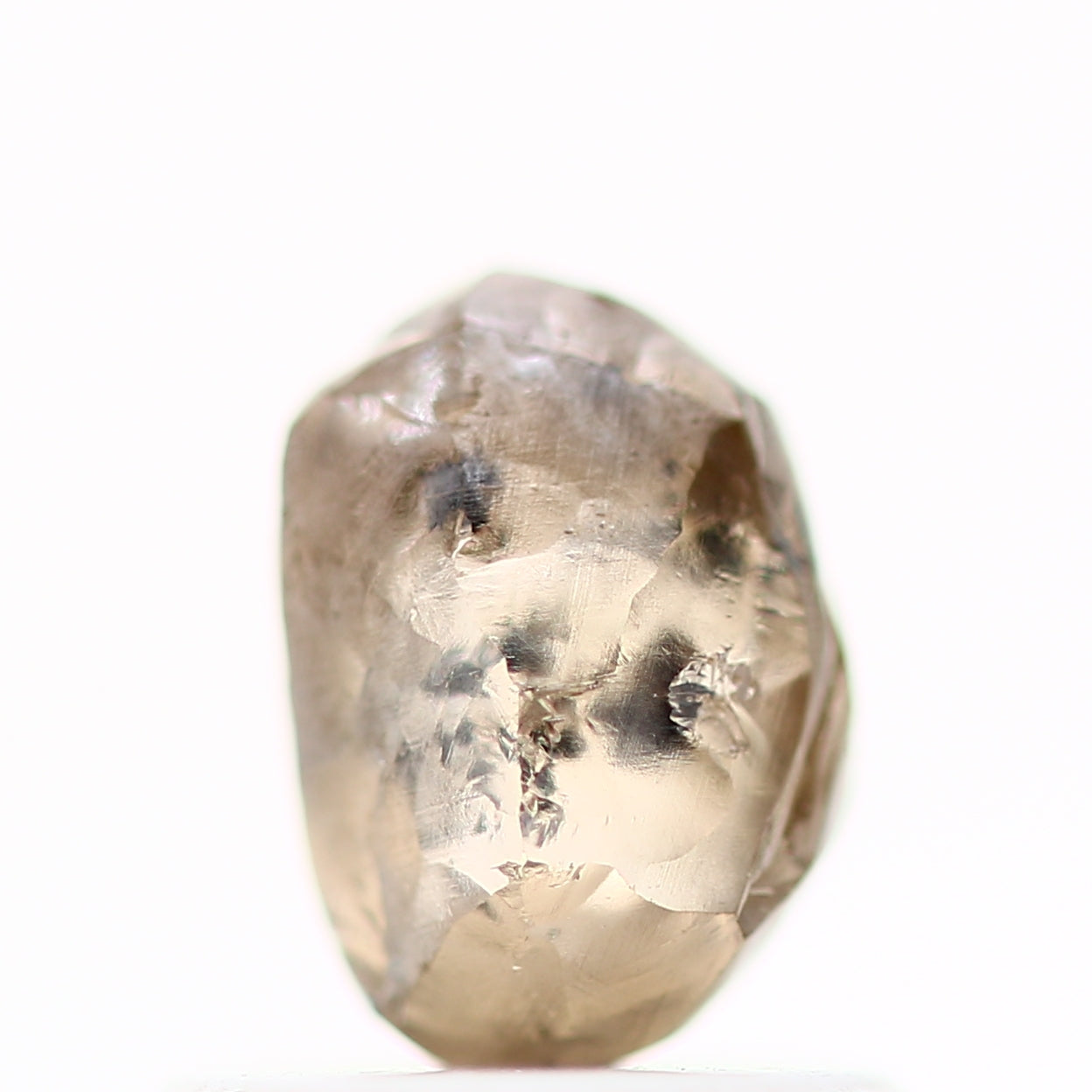 0.98 Carat Natural Champagne Brown Crystal Rough Diamond 6.30 MM - Blackdiamond