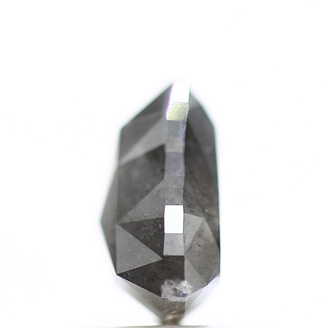 1.79 Carat 7.6 MM Natural Fancy Gray Trillion Salt and Pepper Diamond - Blackdiamond