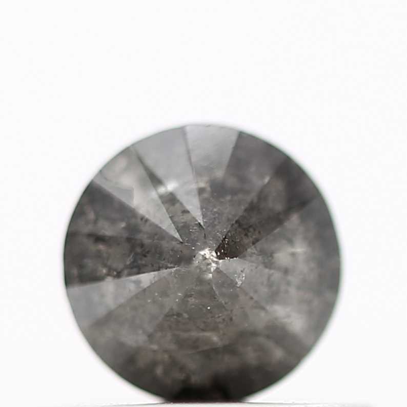 0.46 carat, Dark Gray Diamond, Round Shape, Natural Diamond 4.6 MM - Blackdiamond