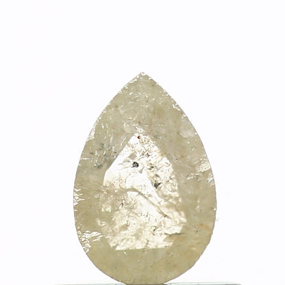 0.34 Carat Natural Pear Rose Cut Salt and Pepper Diamond SDM481