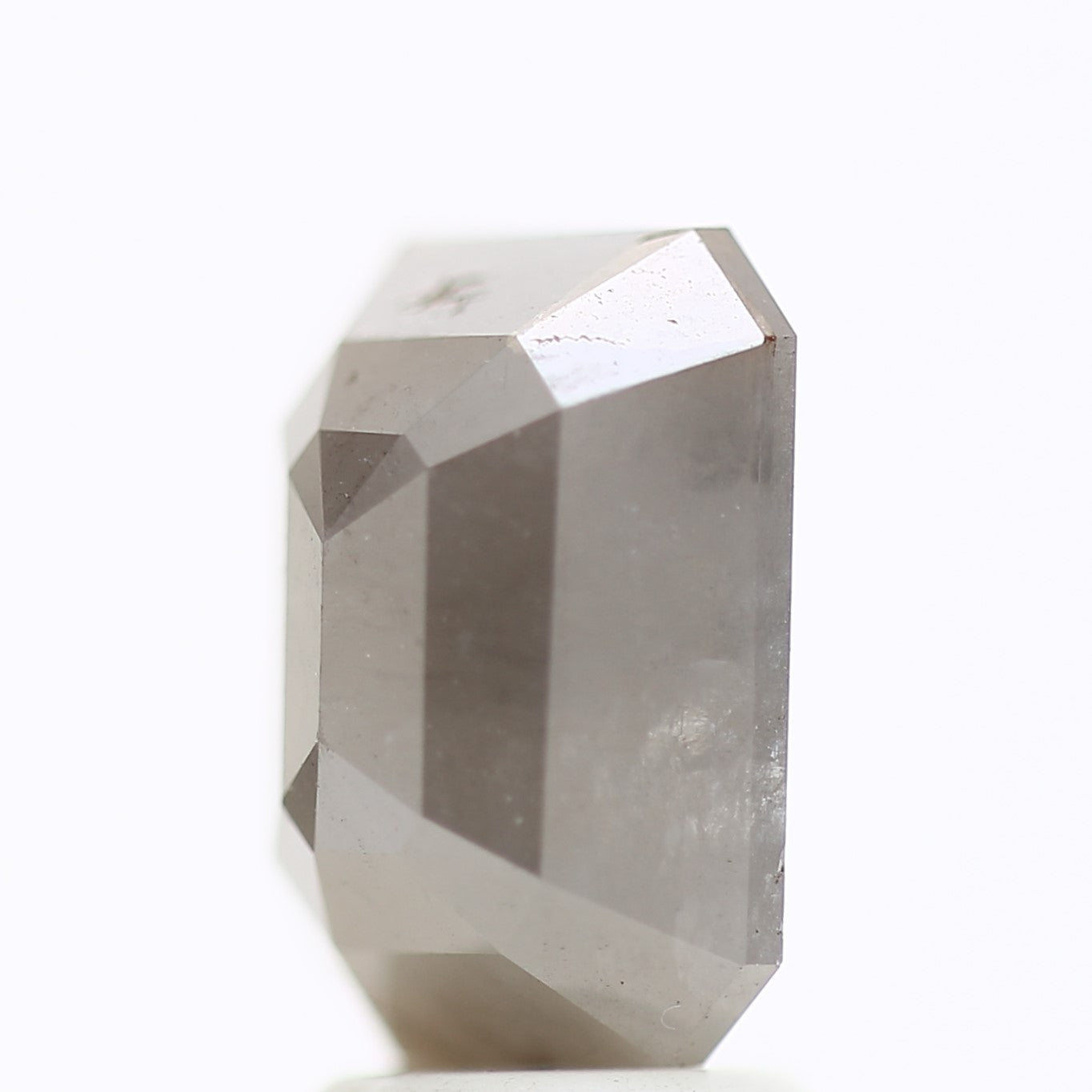 3.78 Carat Natural Emerald Loose Gray Salt And Pepper Diamond 9.94 MM