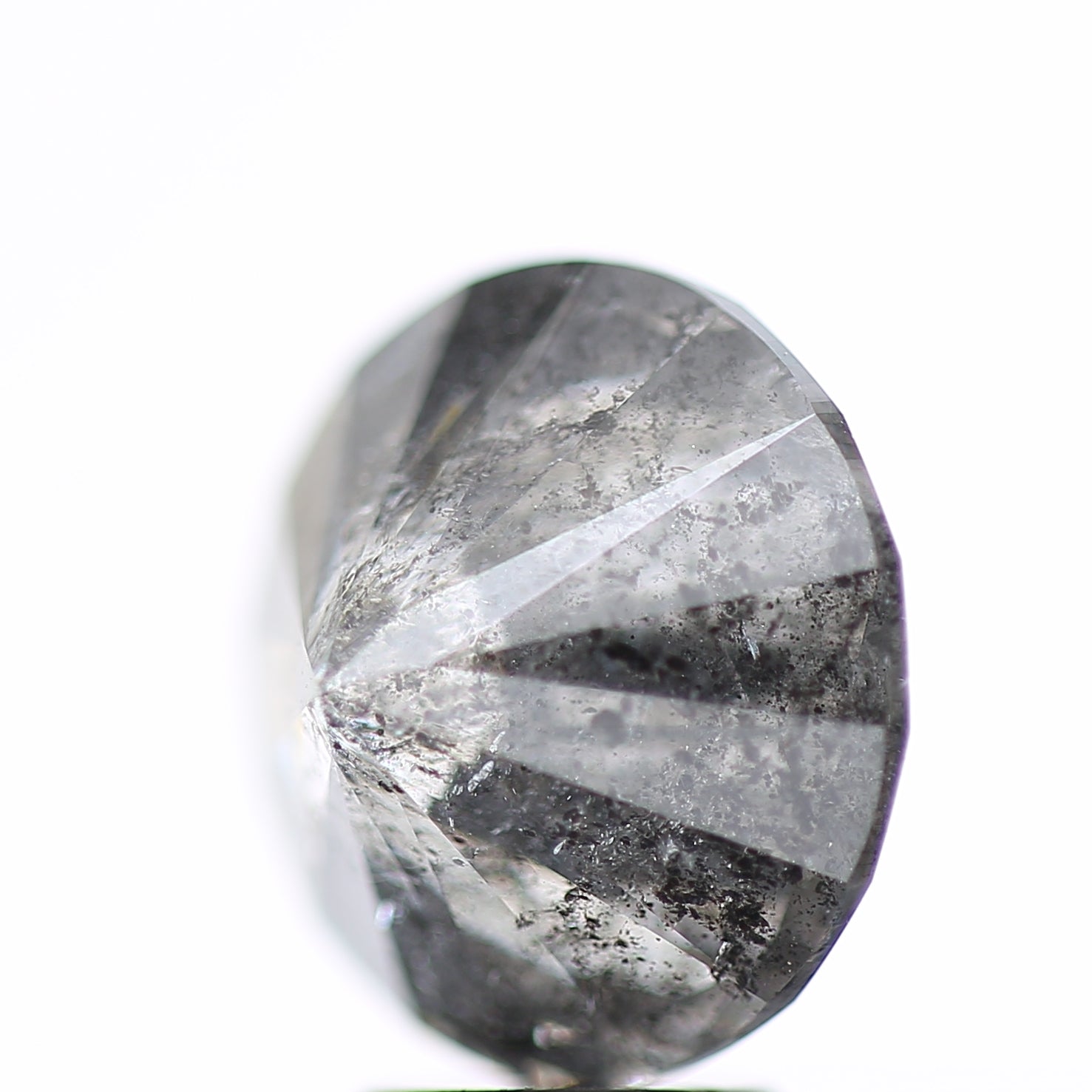 5 Ct Round Salt and Pepper Diamond 11.11 MM