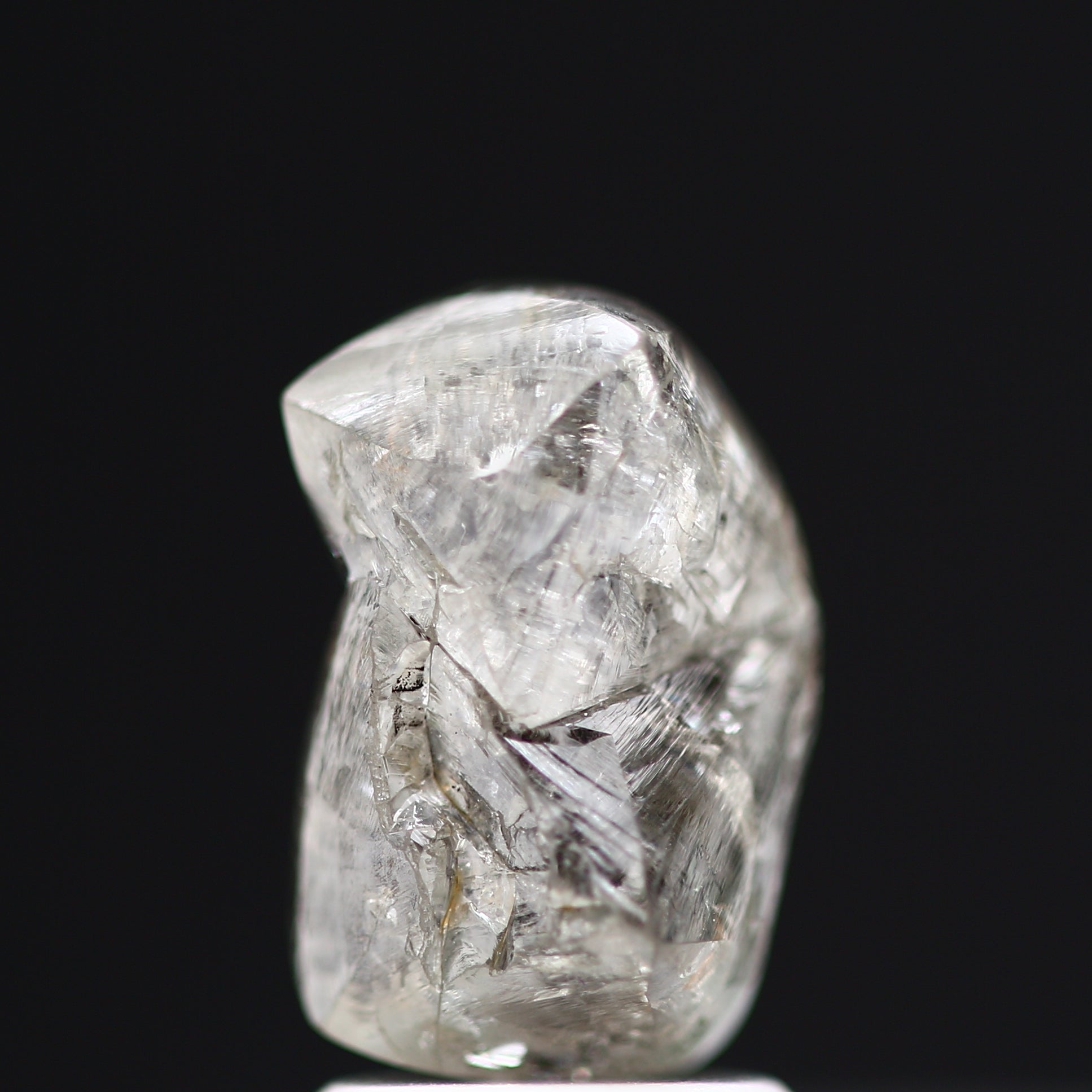 3.88 Carat Natural Loose White Raw Uncut Rough Diamond 9.80 MM - Blackdiamond