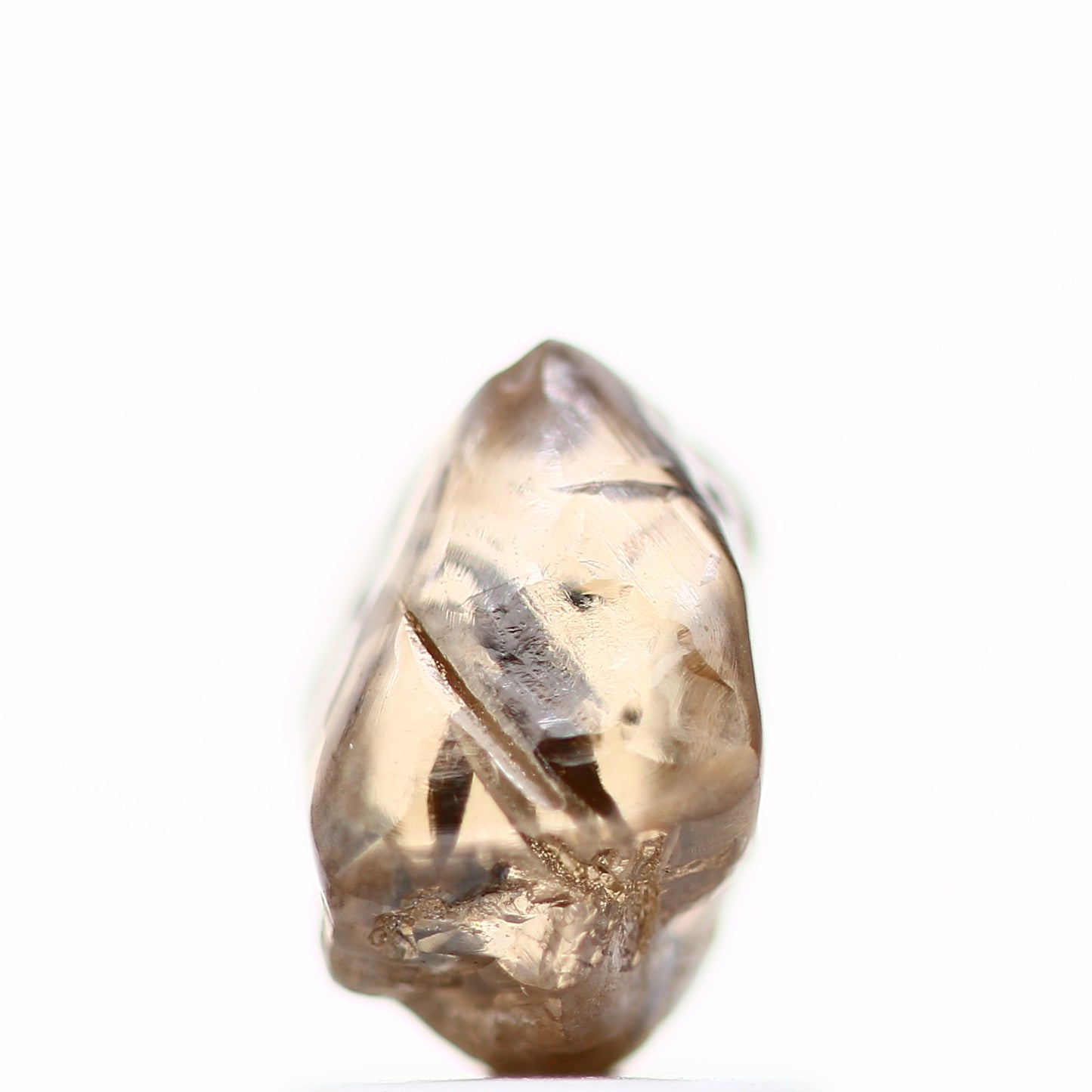 1.78 Carat Fancy Brown Crystal Raw Rough Natural Diamond 7.50 MM - Blackdiamond