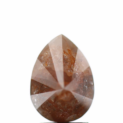 3 Carat Pear Salt and Pepper Orange Diamond 9.73 MM