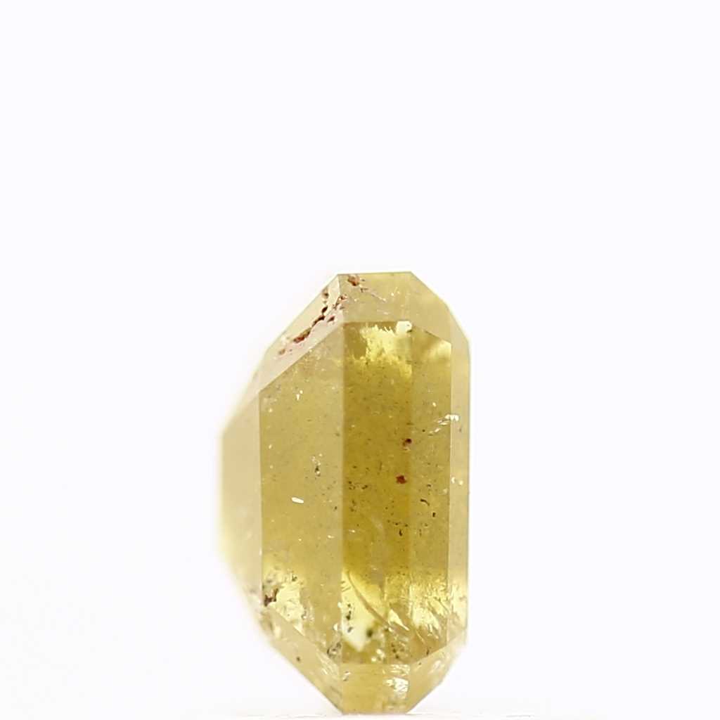 1.15 Carat 5.97 MM Fancy Yellow Emerald Cut Salt and Pepper Diamond - Blackdiamond