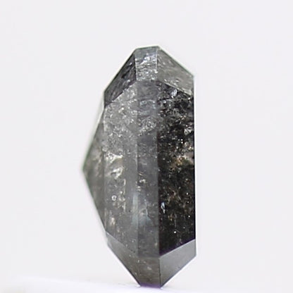 0.41 Carat 4.80 MM Natural Gray Emerald Salt and Pepper Loose Diamond - Blackdiamond