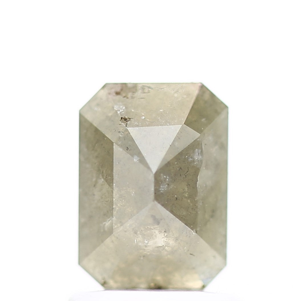 0.84 Carat 7 MM Natural Gray Emerald Salt and Pepper Loose Diamond - Blackdiamond