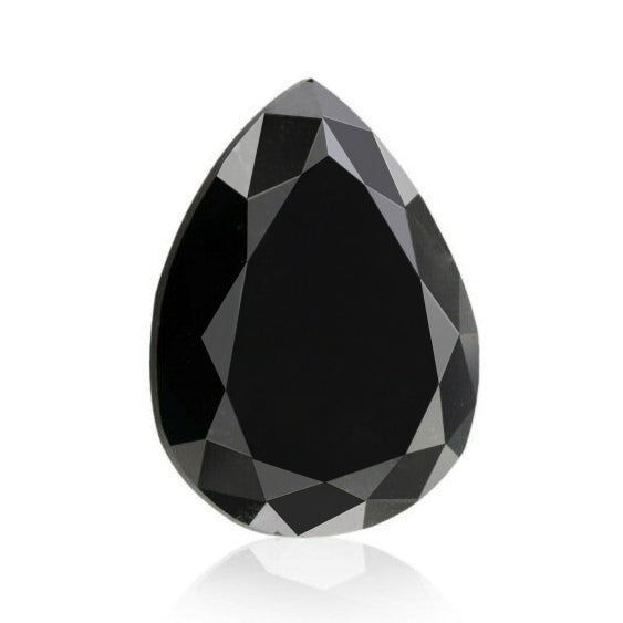 6 Ct Pear Shape Black Diamond For Big Diamond Engagement Ring Pendant Necklace - Blackdiamond