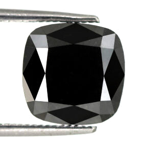 6 Carat Gorgeous Cushion Shape Black Diamond For Engagement Ring - Blackdiamond