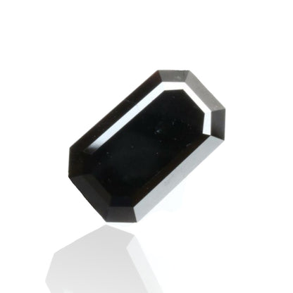 6 Carat Natural Emerald Cut Black Loose Diamond For Design Pendant Ring