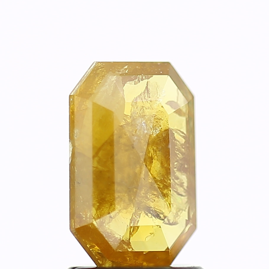 1.12 Carat Natural Yellow Emerald Salt and Pepper Diamond 8.4 MM