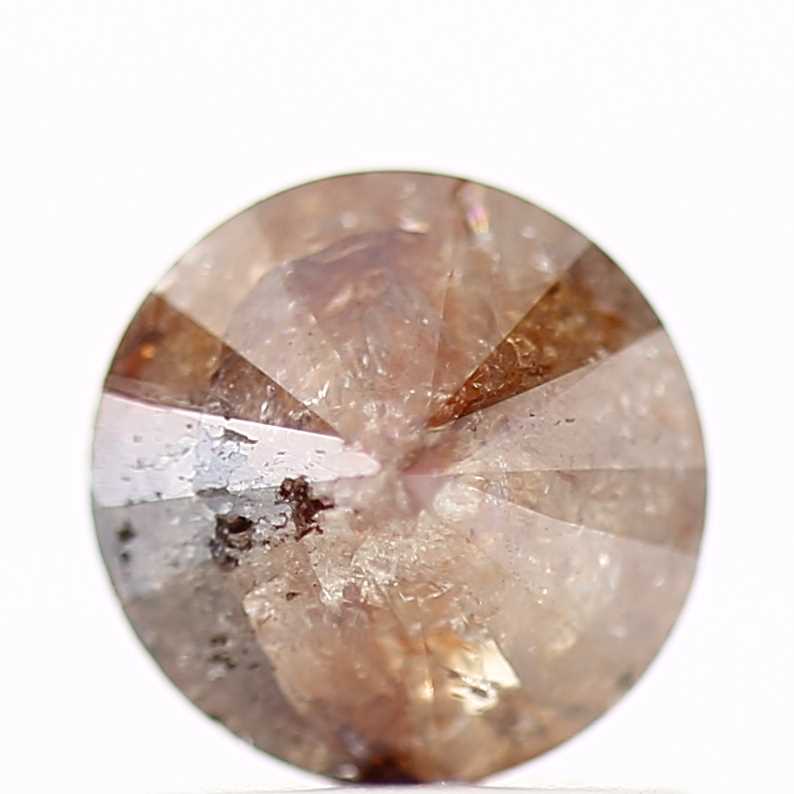 0.88 Carat Fancy Orange Diamond Round Natural Loose Diamond 6.15 MM - Blackdiamond