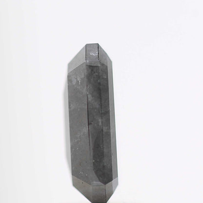 2.98 Carat 10.9 MM Natural Fancy Gray Emerald Cut Salt Pepper Diamond - Blackdiamond