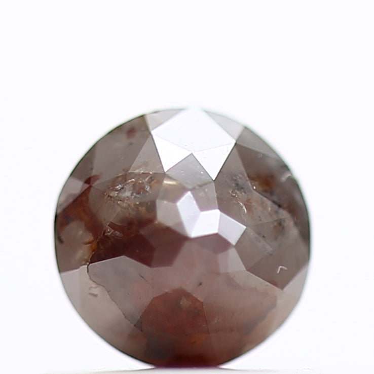 0.59 Carat Red Brilliant Rosecut Salt And Pepper Diamond 4.97 MM