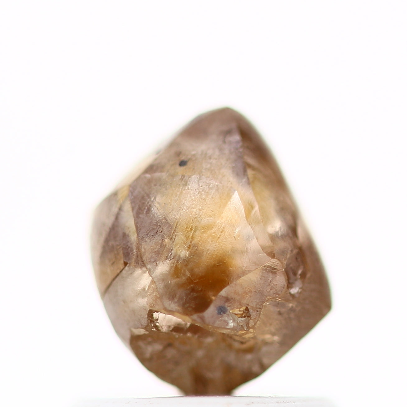 1.23 Carat Natural Fancy Cognac Brown Crystal Rough Diamond 5.80 MM - Blackdiamond