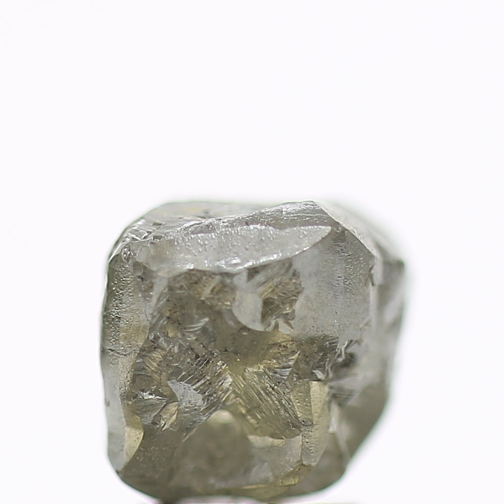 4.73 Carat Natural Grey Crystal Rough Cube Diamond 7.5 MM
