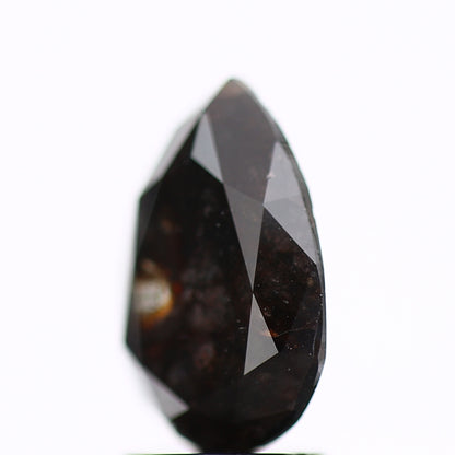 1.89 Carat Natural Pear Black Salt and Pepper Diamond 10.30 MM