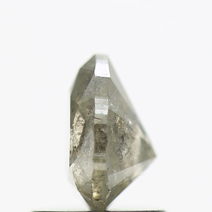 0.79 Carat Natural Pear Gray Salt and Pepper Diamond 6.43 MM