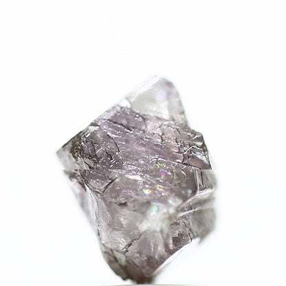 2.65 Carat Fancy Purple Pink Octahedron Rough Natural Diamond 8.50 MM - Blackdiamond