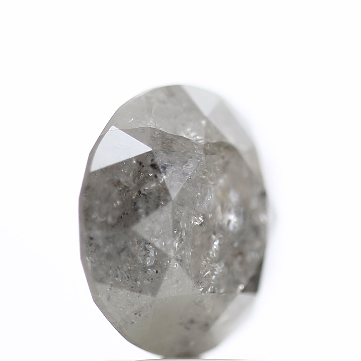 3 Carat Round Salt & Pepper Diamond Natural Gray Loose Diamond 8.94 MM