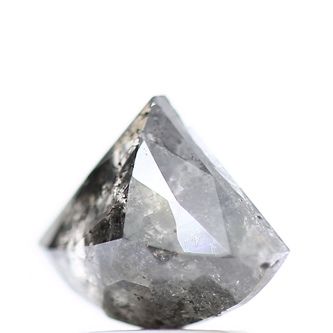 1.32 Carat Natural Loose Fancy Gray Trillion Cut Salt Pepper Diamond - Blackdiamond