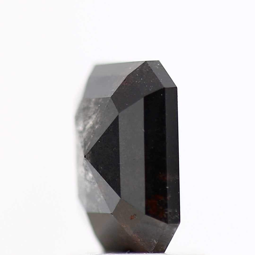 1.55 Carat 7.72 MM Fancy Black Diamond Emerald Shape - Blackdiamond