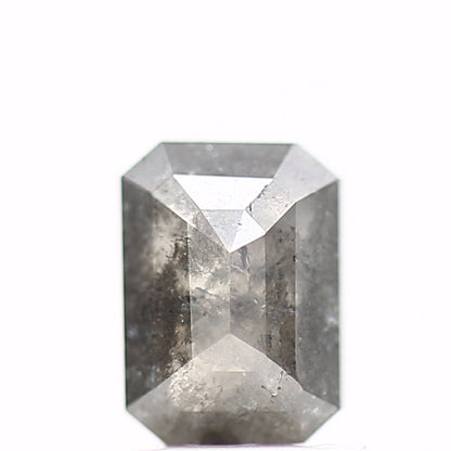 0.54 Carat 5.40 MM Natural Gray Emerald Salt and Pepper Diamond - Blackdiamond