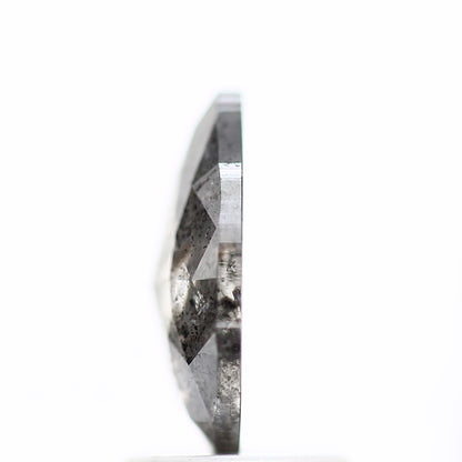 1.11 Carat Natural Diamond Gray Rose Cut Salt and Pepper Pear Diamond 9.25 MM