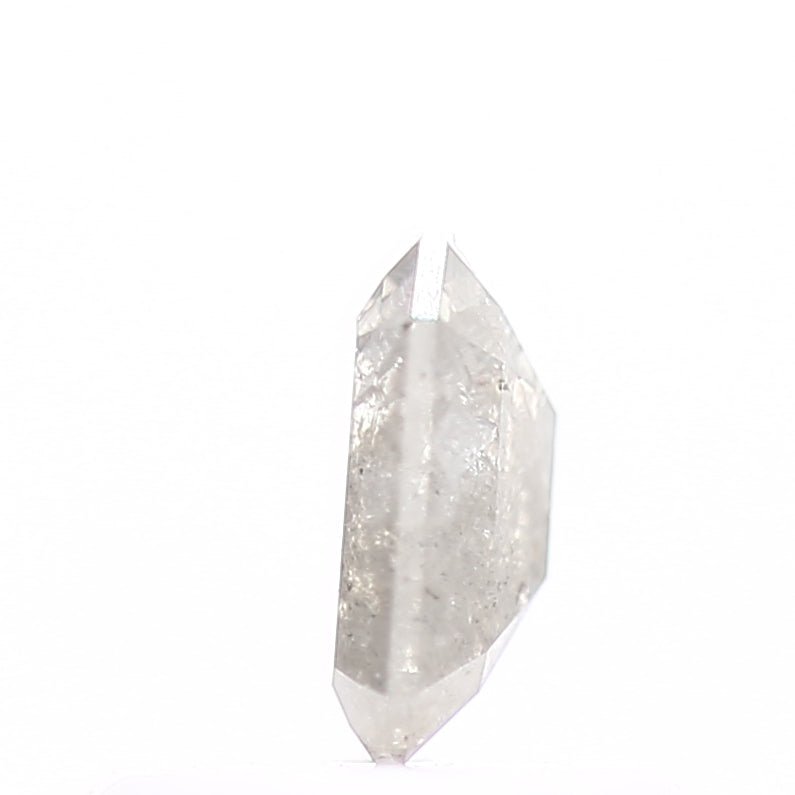 0.30 Carat 5 MM Natural Icy Gray Emerald Salt and Pepper Diamond - Blackdiamond